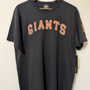47 Black Giants Short Sleeve Tee with Orange Details